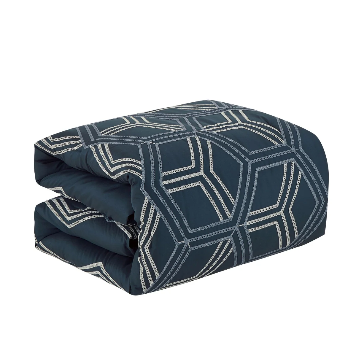 ESCA Idarah Queen Size Comforter Set (7-Pieces) - Navy - Image 2