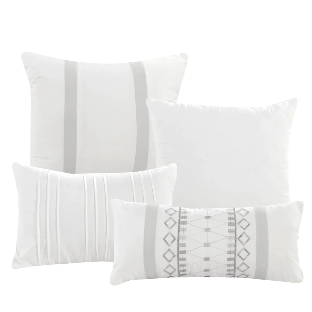 ESCA Kriti King Size Comforter Set (7- Pieces) - White - Image 4