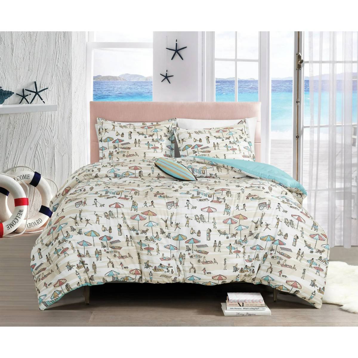 ESCA Surf Twin Size Comforter Set (4 Piece) - Multicolor - Image 5