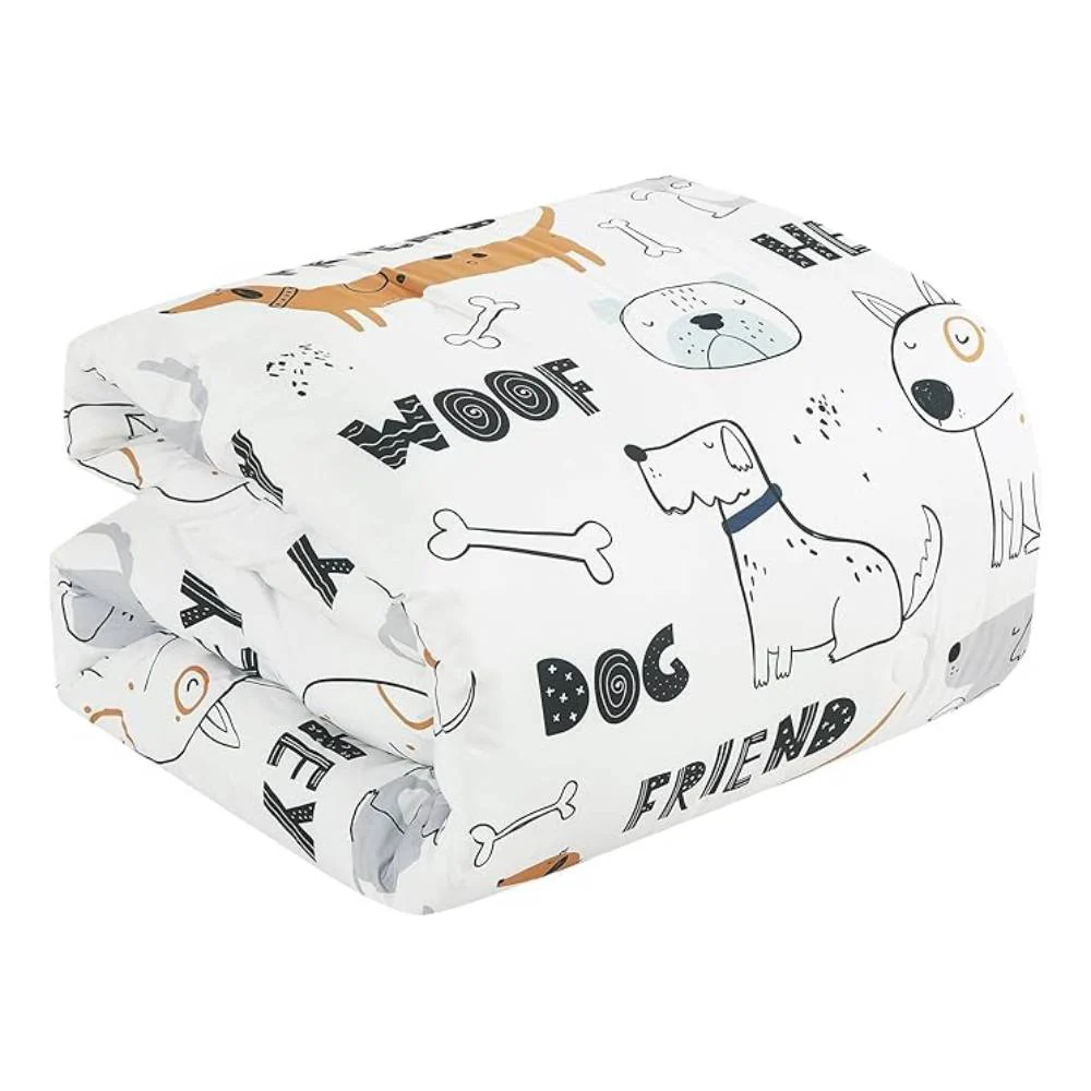 ESCA Woof Friends Kid's Comforter Set (4-Piece) - White - Image 2