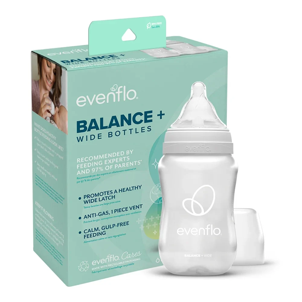 Evenflo Balance+ Wide Baby Bottles (2-Pieces) - Image 2