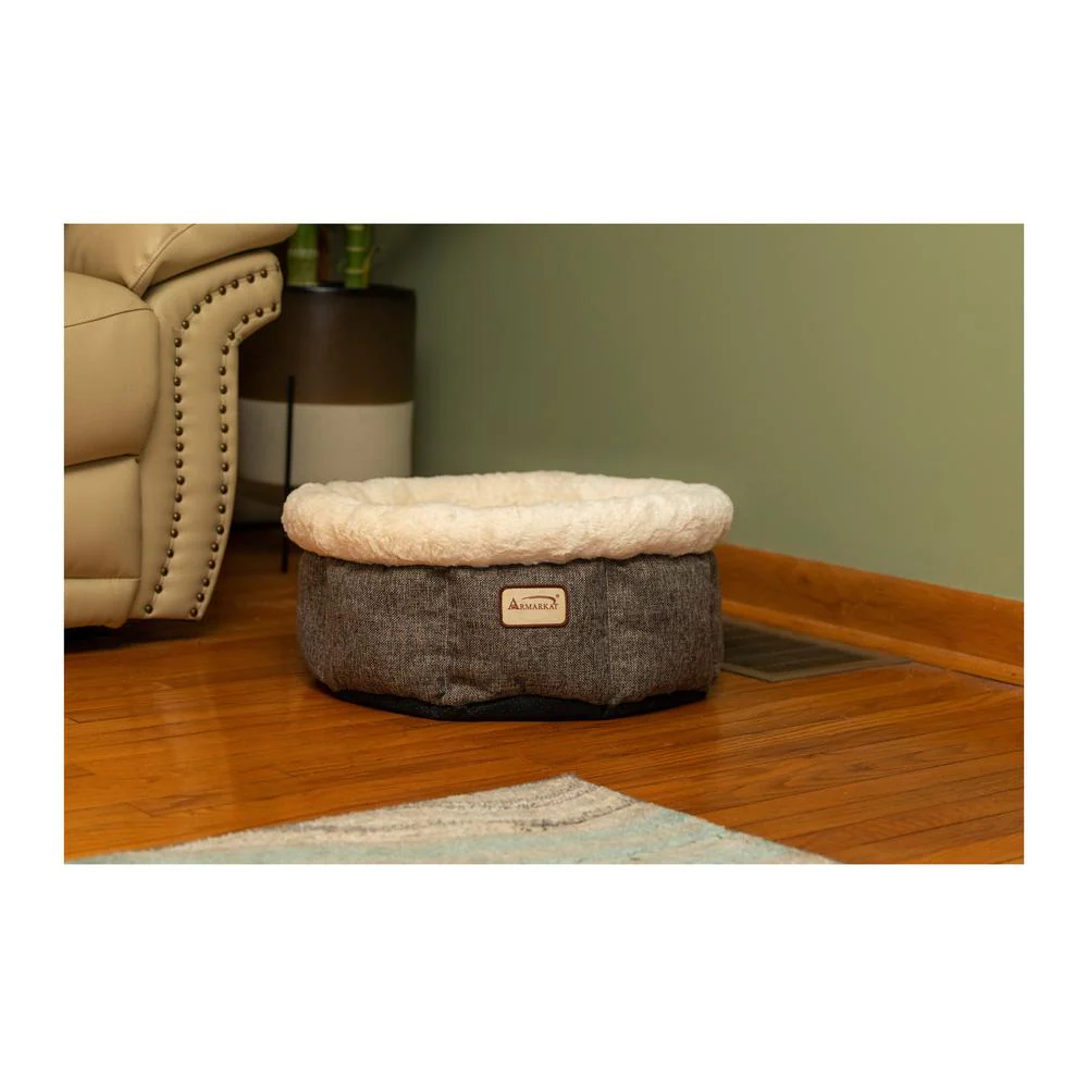 Faux Fur Covered Real Wood Cat Scratch Furniture 57" Beige - Image 3