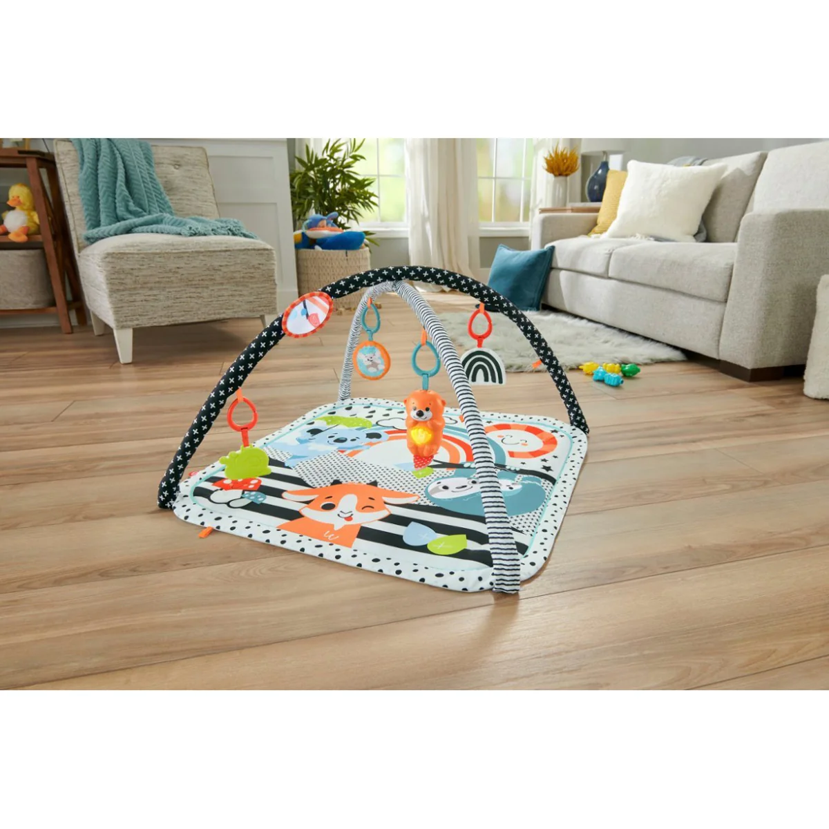Fisher-Price 3-in-1 Music Glow and Grow Gym Infant Playmat with Lights and Removable Toys - Image 3