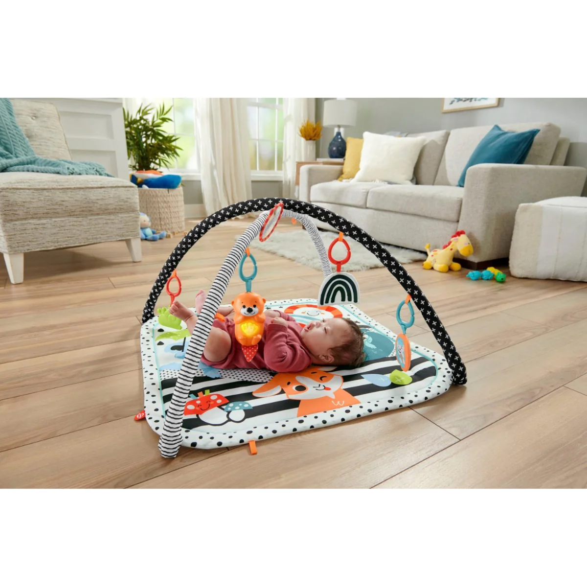 Fisher-Price 3-in-1 Music Glow and Grow Gym Infant Playmat with Lights and Removable Toys - Image 4