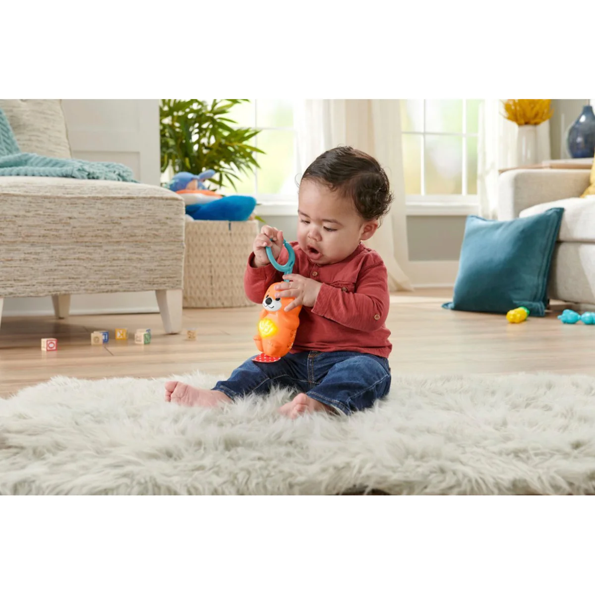Fisher-Price 3-in-1 Music Glow and Grow Gym Infant Playmat with Lights and Removable Toys - Image 6