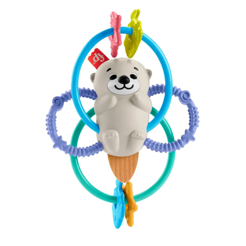 Fisher-Price Baby Rattle Twist and Teethe Otter Toy