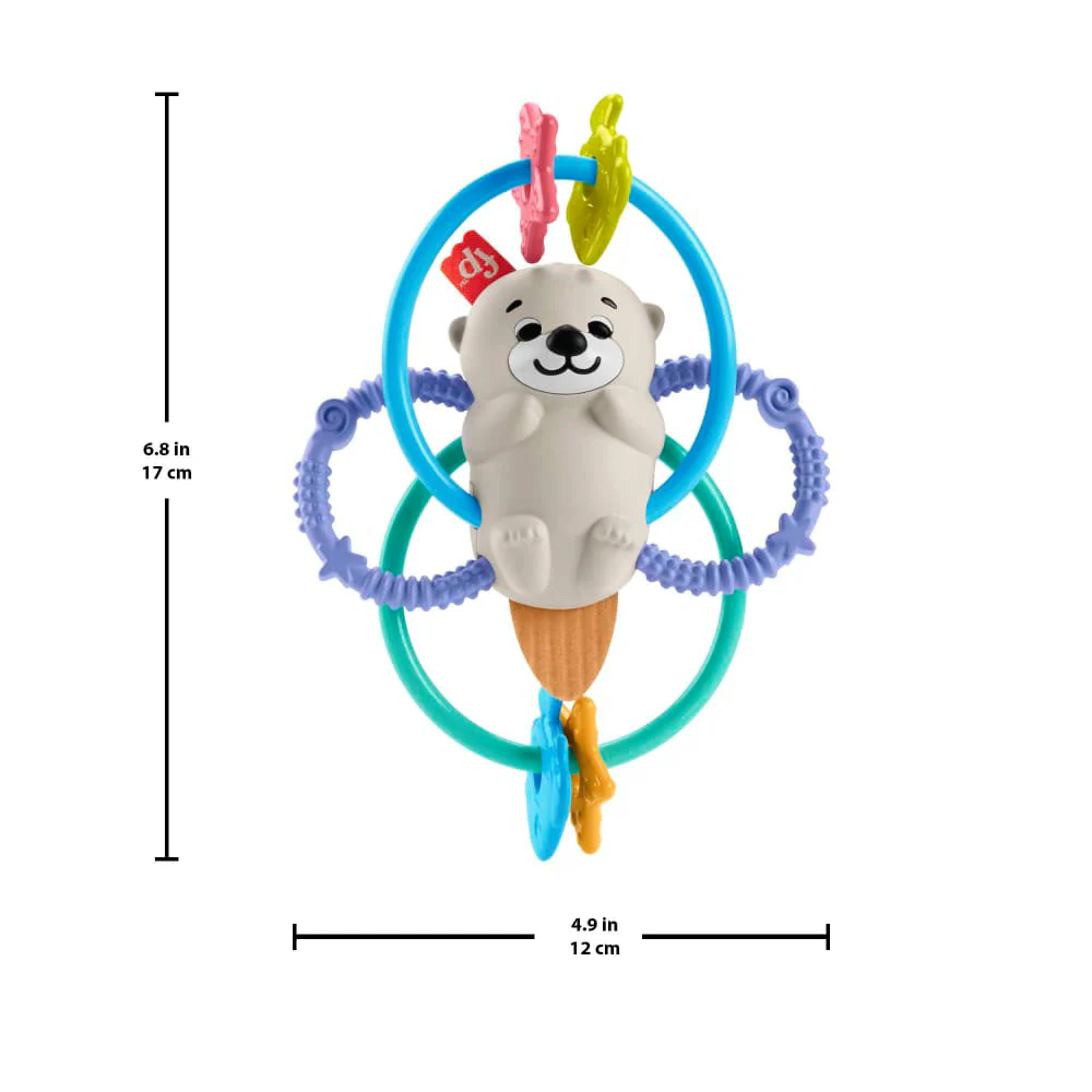Fisher-Price Baby Rattle Twist and Teethe Otter Toy - Image 2