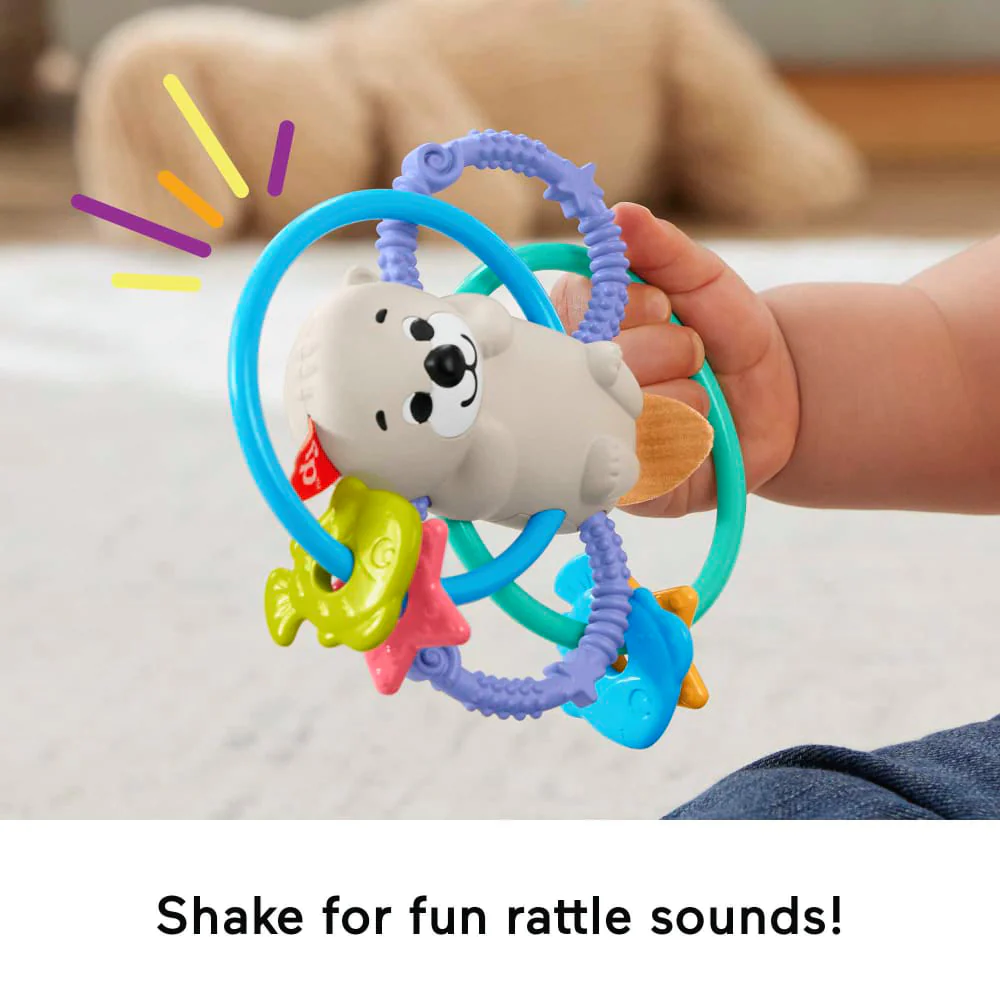 Fisher-Price Baby Rattle Twist and Teethe Otter Toy - Image 5