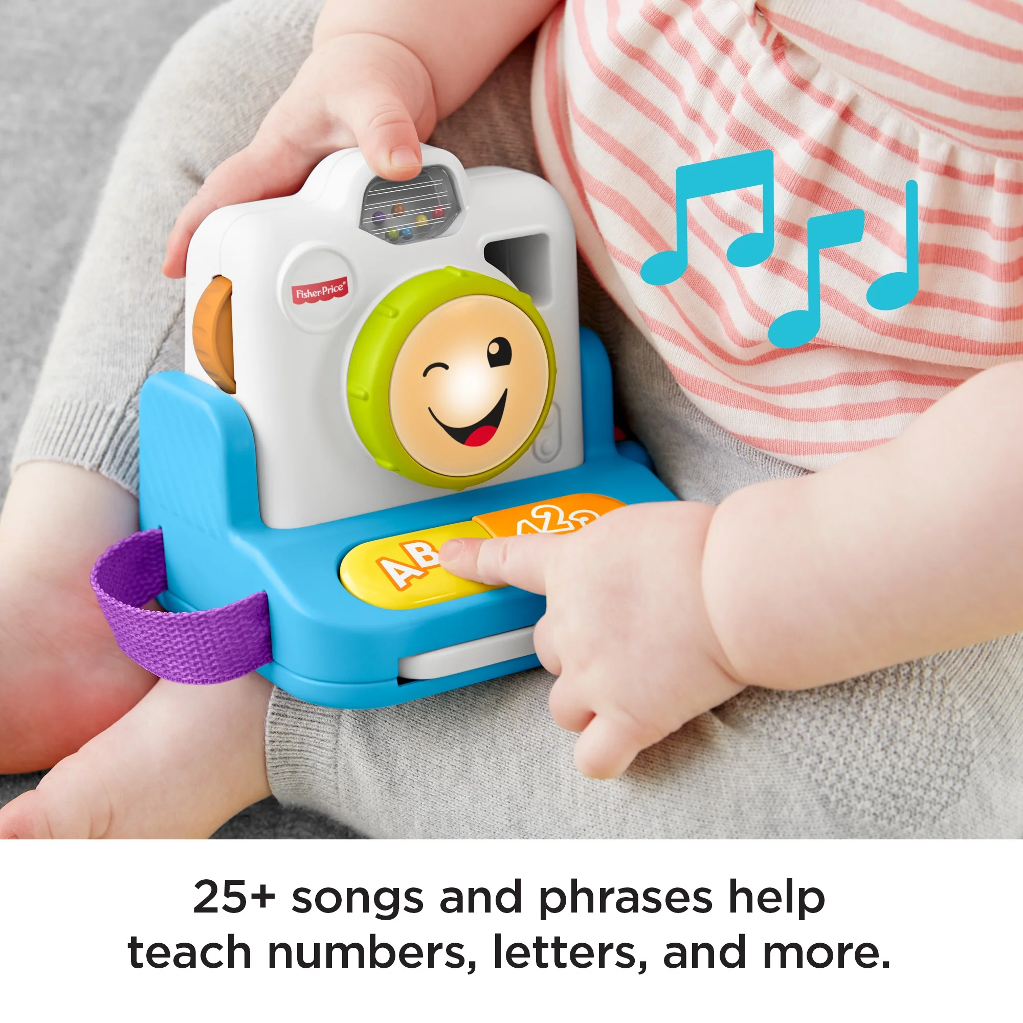 Fisher-Price Laugh 'N Learn Click & Learn Instant Camera Musical Toy with Lights, Music and Sounds - Image 3