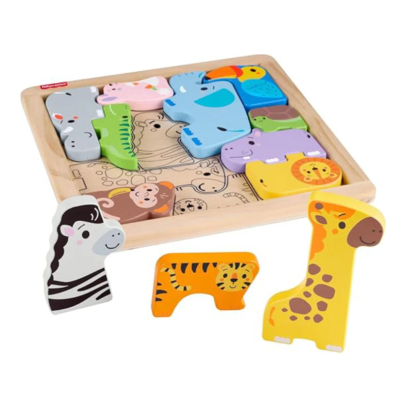 Fisher-Price Wooden Animal Puzzle Playset - Image 2