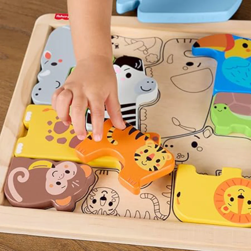 Fisher-Price Wooden Animal Puzzle Playset - Image 4