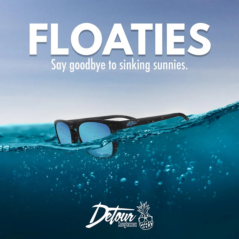 Floaties - Matte Black - Electric Blue Polarized - Image 7