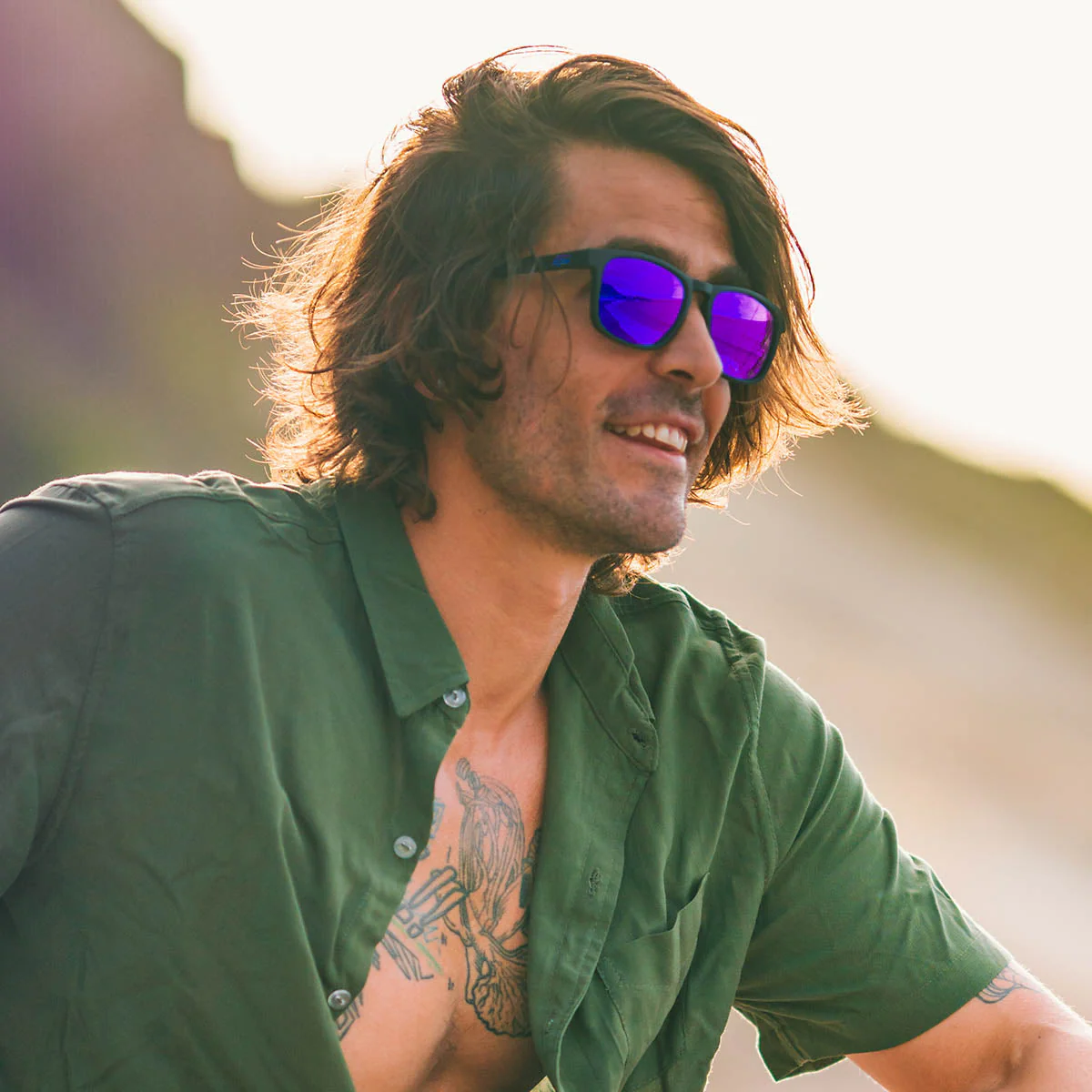 Floaties - Matte Black - Purple Polarized - Image 2