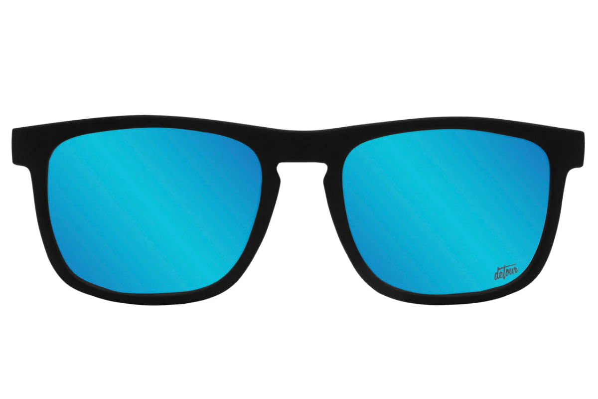 Floaties XL - Matte Black - Electric Blue Lens Polarized - Image 3
