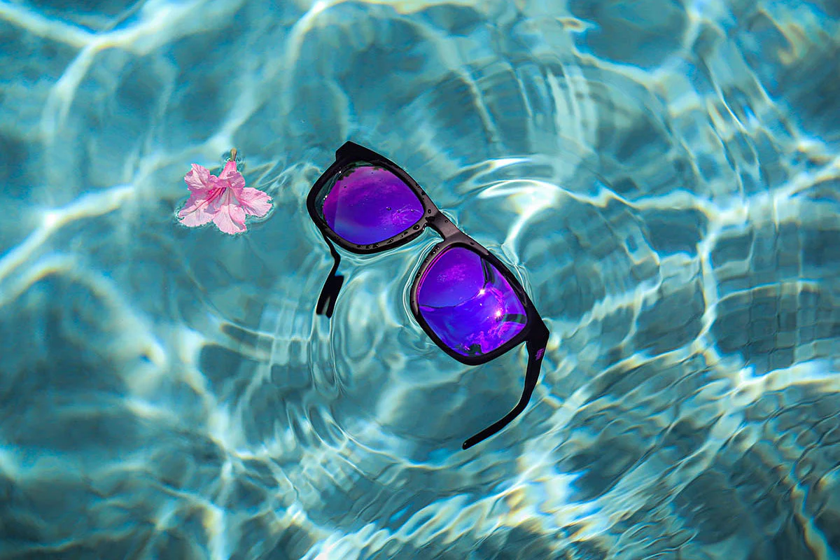 Floaties XL - Matte Black - Purple Lens Polarized - Image 2