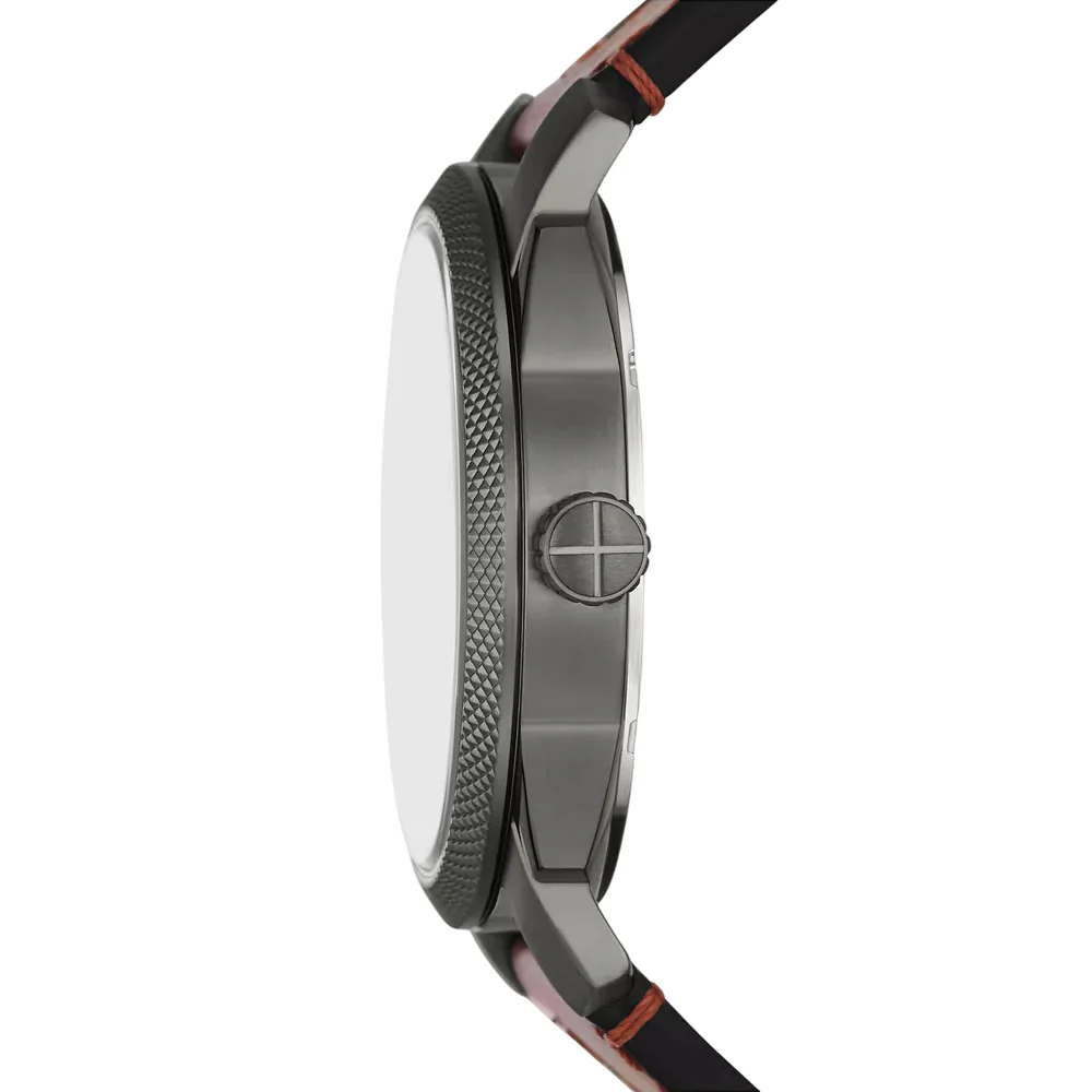 Fossil Machine Men's 42mm Brown Strap Watch - Gray Dial - Image 2