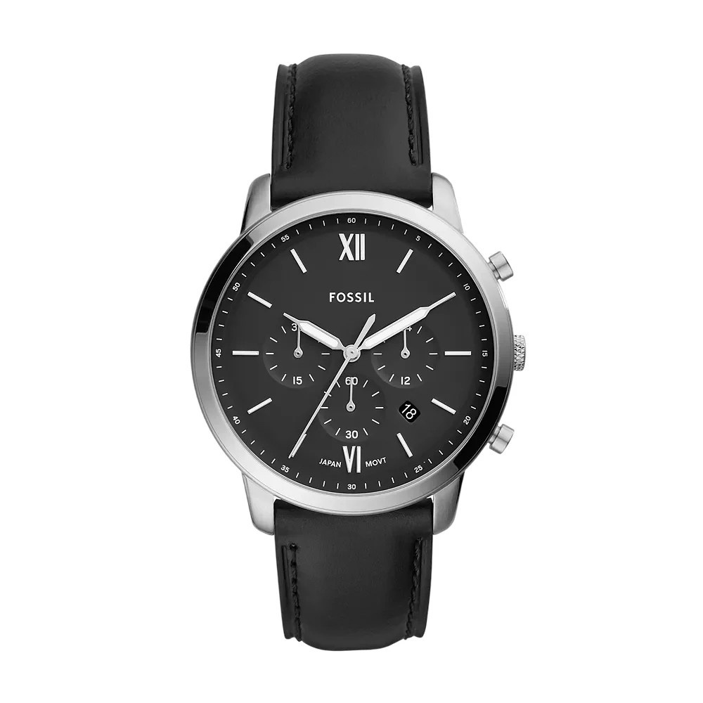 Fossil Neutra Men's 44mm Strap Watch - Silver Tone
