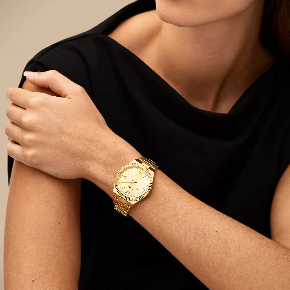 Fossil Scarlette Women's 38mm Bracelet Watch - Gold-Tone - Image 4