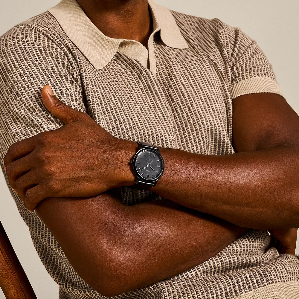 Fossil The Minimalist Mono Men's 44mm Strap Watch - Black - Image 3