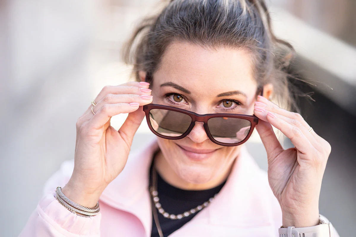 Frosted Burgundy - Rose Pink Lens Polarized - Essentials - Image 2