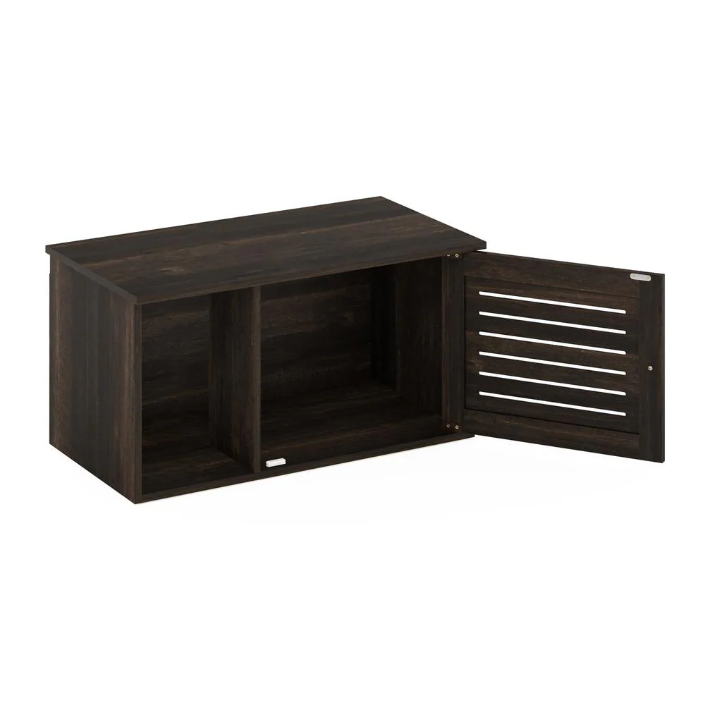 Furinno Peli Farmhouse Hidden Cat Litter Box with Divider, Ebony - Image 4
