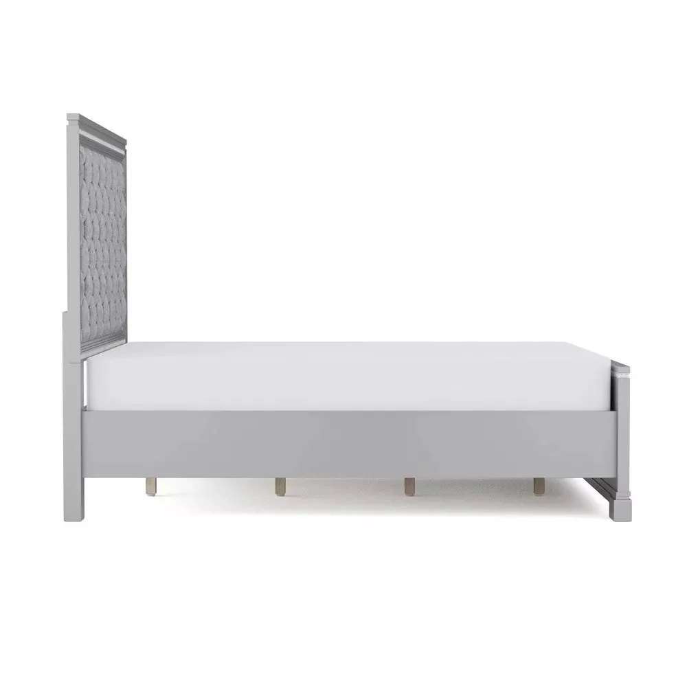 Furniture Of America Belleterre Silver 4pc Bedroom Set With Queen Bed - Image 5