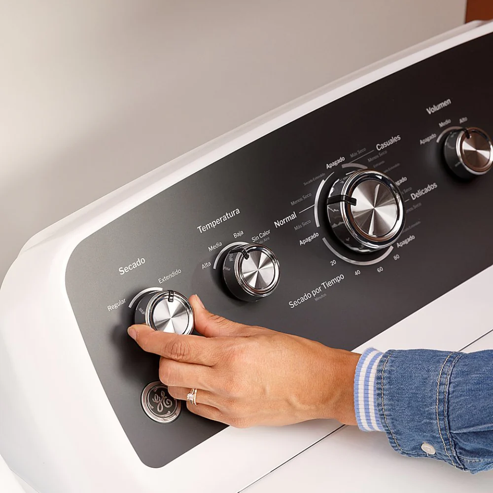 GE ETD48GASWWB 7.2 cu. ft. Gas Dryer with Spanish Panel - White - Image 9