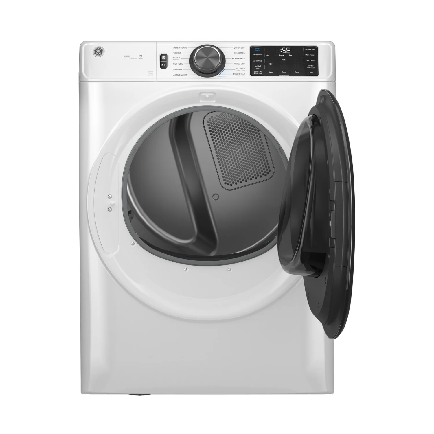GE GFD65GSSVWW 7.8 cu.ft. Vented Front Load Gas Dryer - Stackable with Steam and Sanitize Cycle - White, ENERGY STAR Certified - Image 3