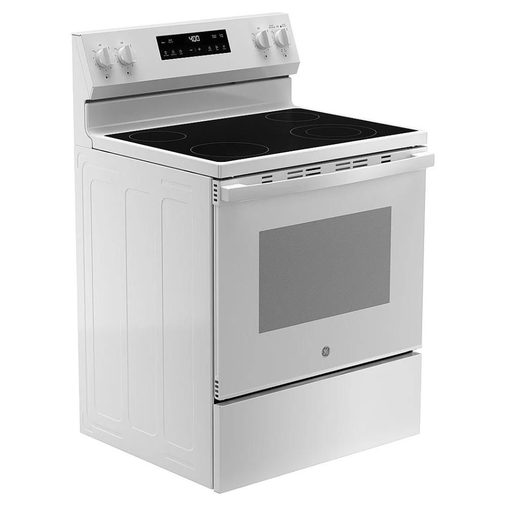 GE GRF400SVWW 5.3 cu. ft. Freestanding Electric Range with 4 Burner Radiant Cooktop - White - Image 2