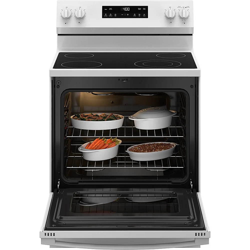 GE GRF400SVWW 5.3 cu. ft. Freestanding Electric Range with 4 Burner Radiant Cooktop - White - Image 9