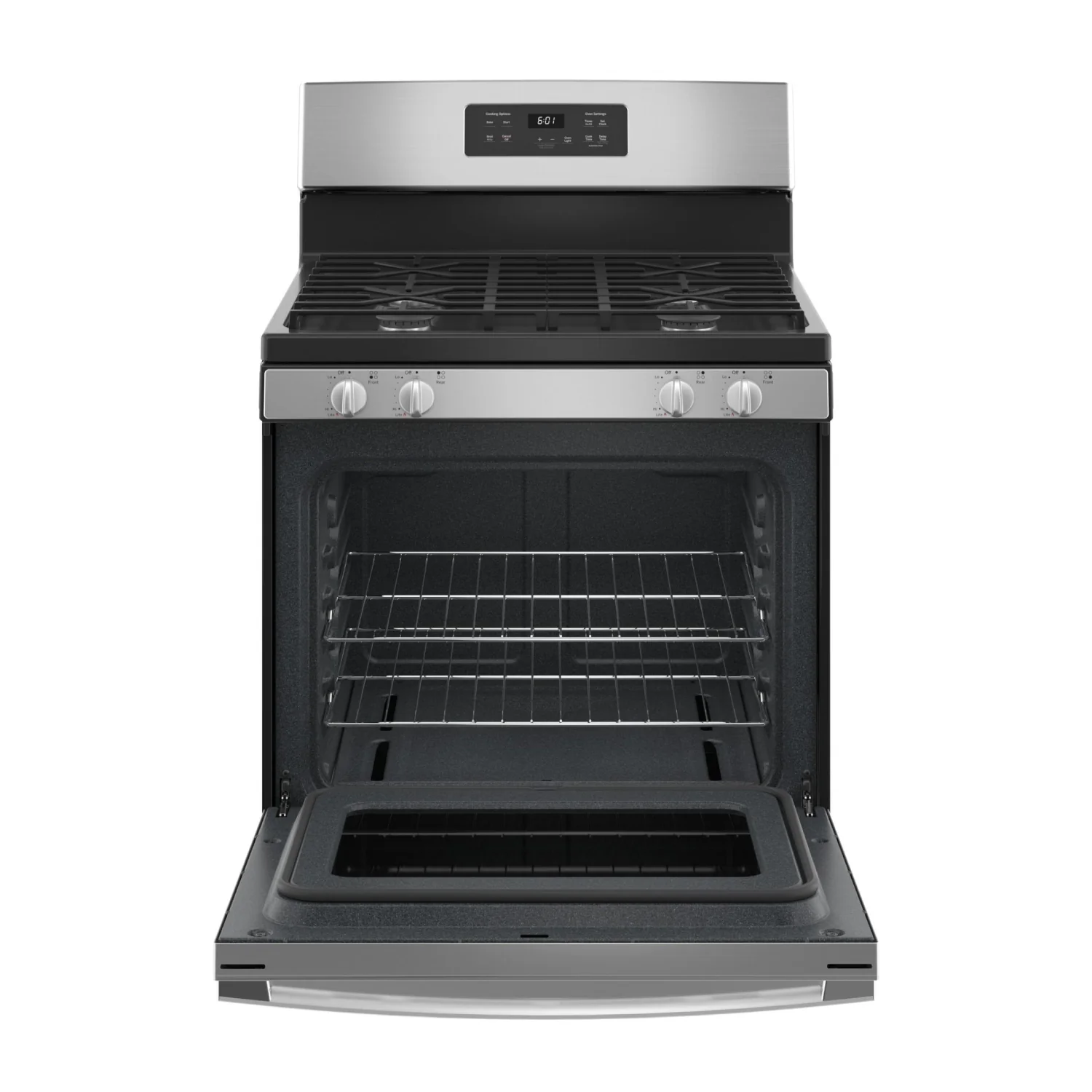 GE JGBS61RPSS 4.8 cu.ft. 30" Freestanding Gas Range with 4 Sealed Burners - Stainless Steel - Image 2