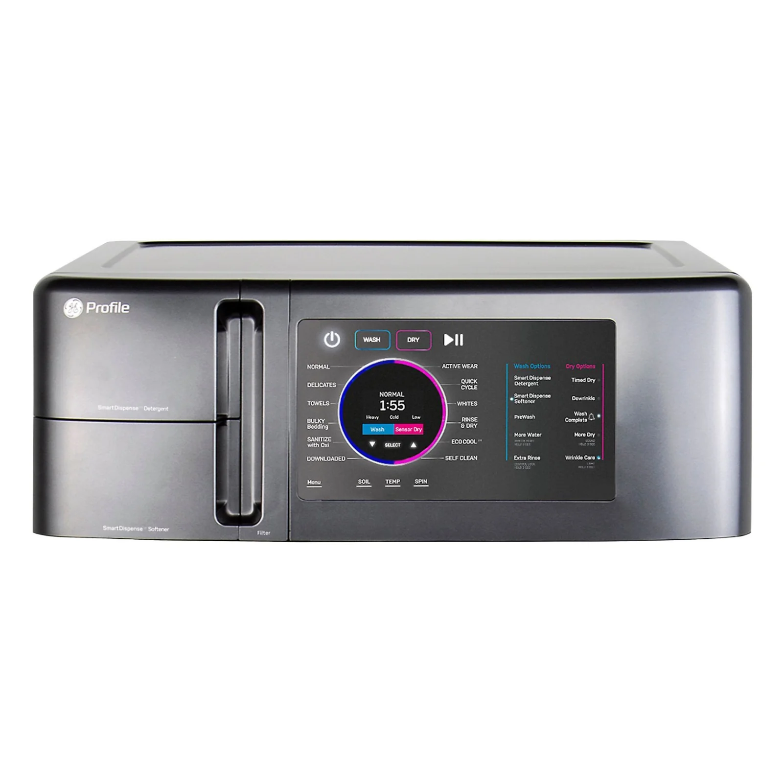 GE Profile 4.8 cu. ft. UltraFast Washer/Dryer Combo with Ventless Inverter Heat Pump Technology - Carbon Graphite - Image 4