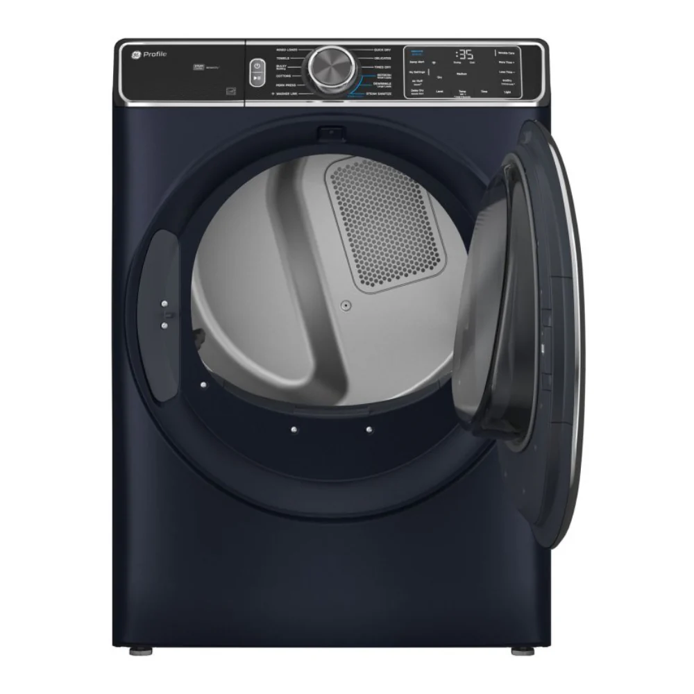 GE Profile PFD87ESPVRS 7.8 cu. ft. Smart Front Load Electric Dryer with Steam and Sanitize Cycle - Sapphire Blue - Image 2