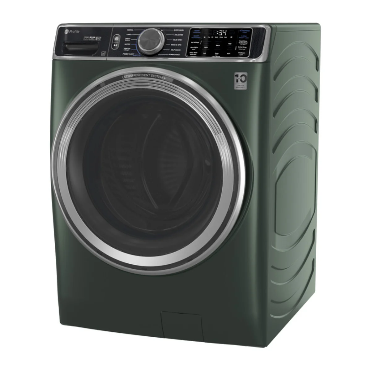 GE Profile PFW955SPWGN 5.5 cu. ft. Smart Front Load Steam Washer - Jade Green - Image 3