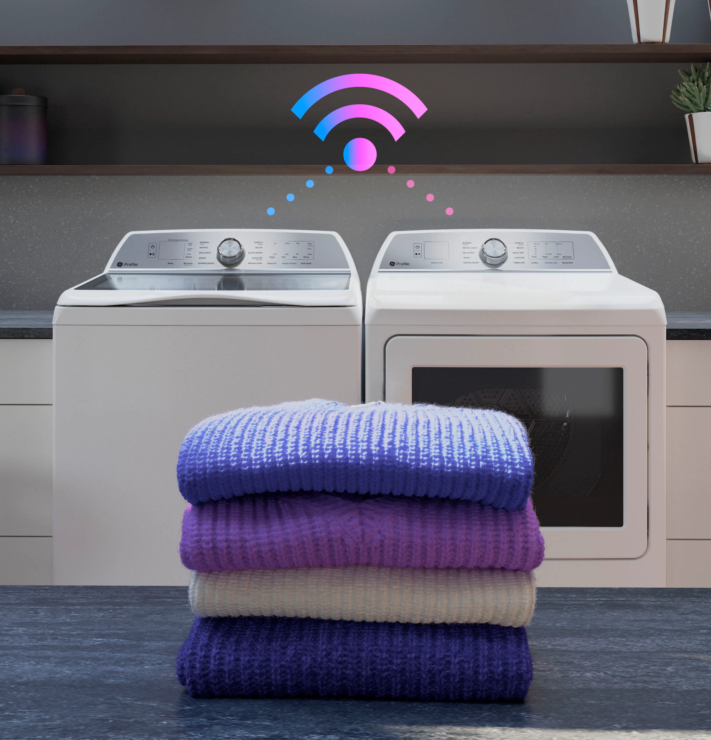 GE PTD60GBPRDG 7.4 cu. ft. Front Load Gas Dryer with Sensor Dry and Built-in Wi-Fi - Diamond Gray - Image 10