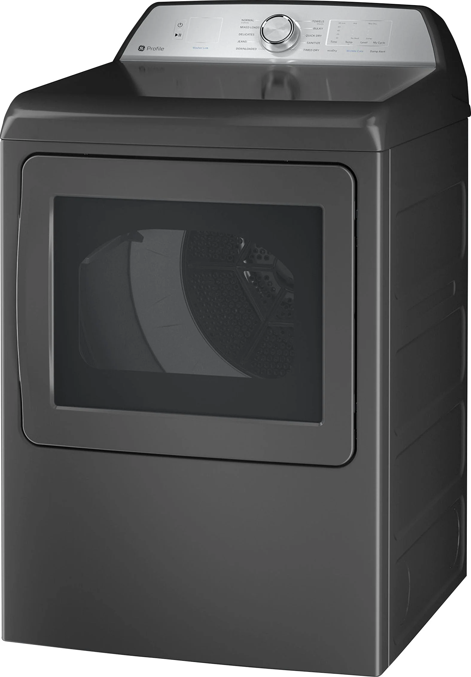 GE PTD60GBPRDG 7.4 cu. ft. Front Load Gas Dryer with Sensor Dry and Built-in Wi-Fi - Diamond Gray - Image 3