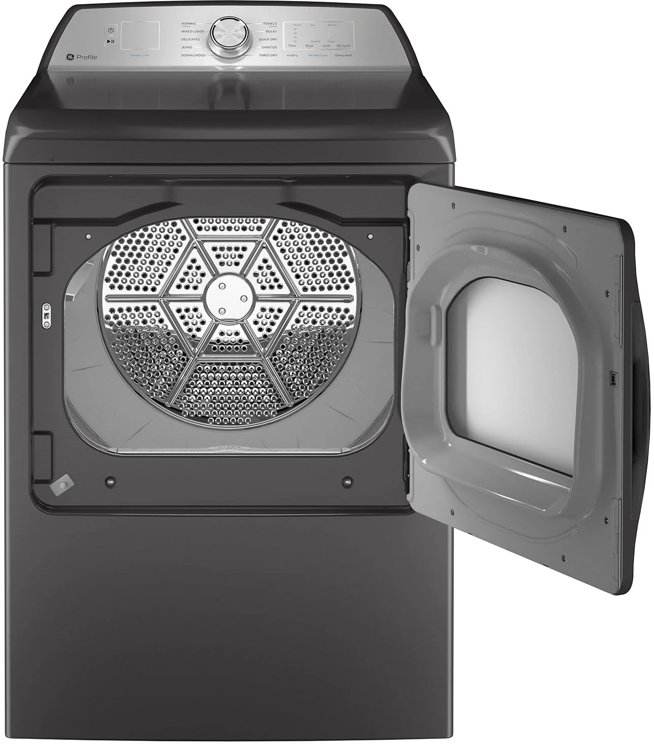 GE PTD60GBPRDG 7.4 cu. ft. Front Load Gas Dryer with Sensor Dry and Built-in Wi-Fi - Diamond Gray - Image 4