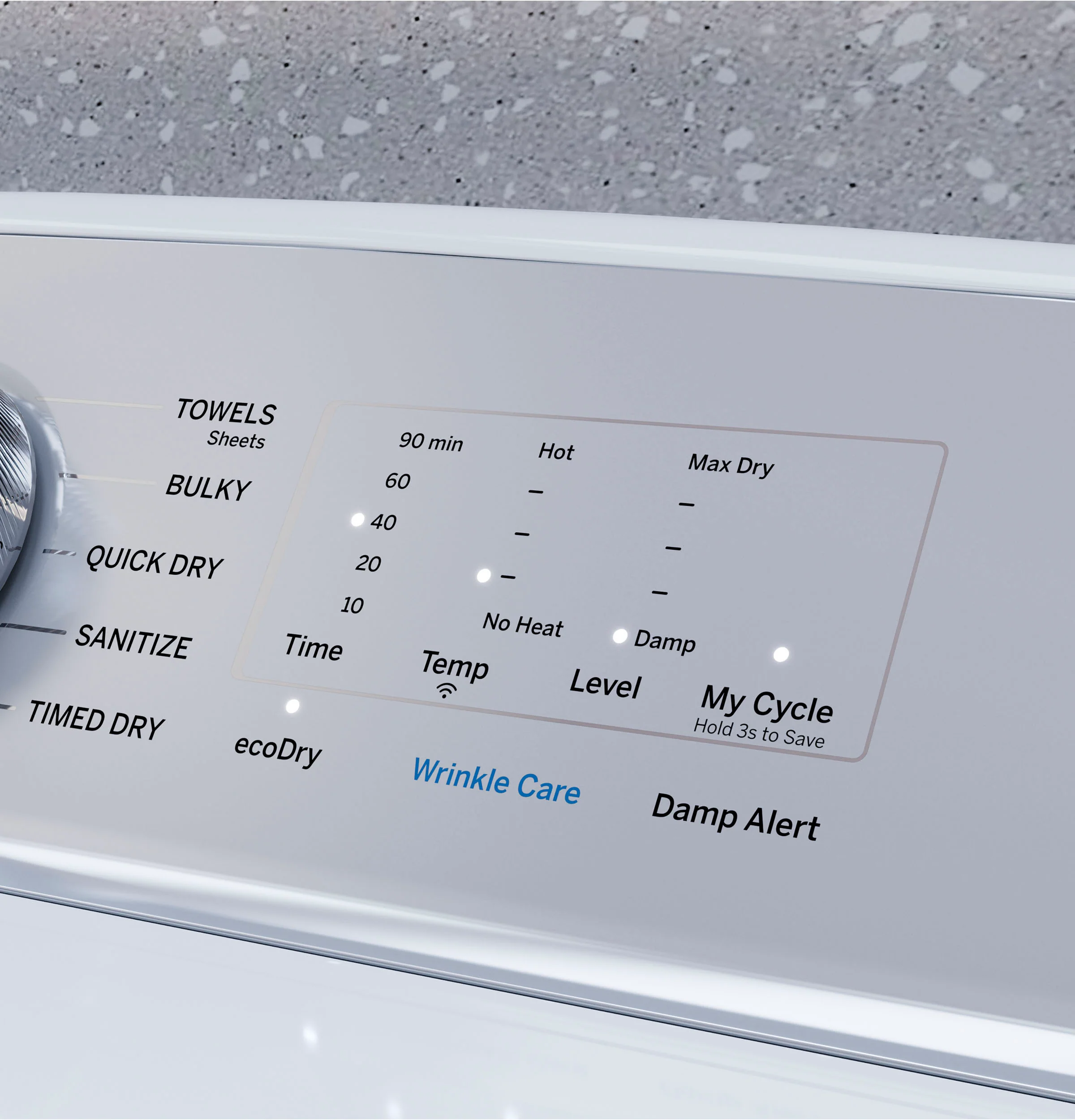 GE PTD60GBPRDG 7.4 cu. ft. Front Load Gas Dryer with Sensor Dry and Built-in Wi-Fi - Diamond Gray - Image 9