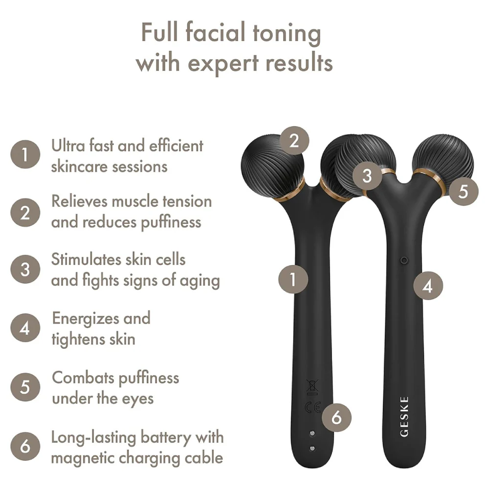 Geske Sonic 4 in 1 Facial Roller - Gray - Image 5