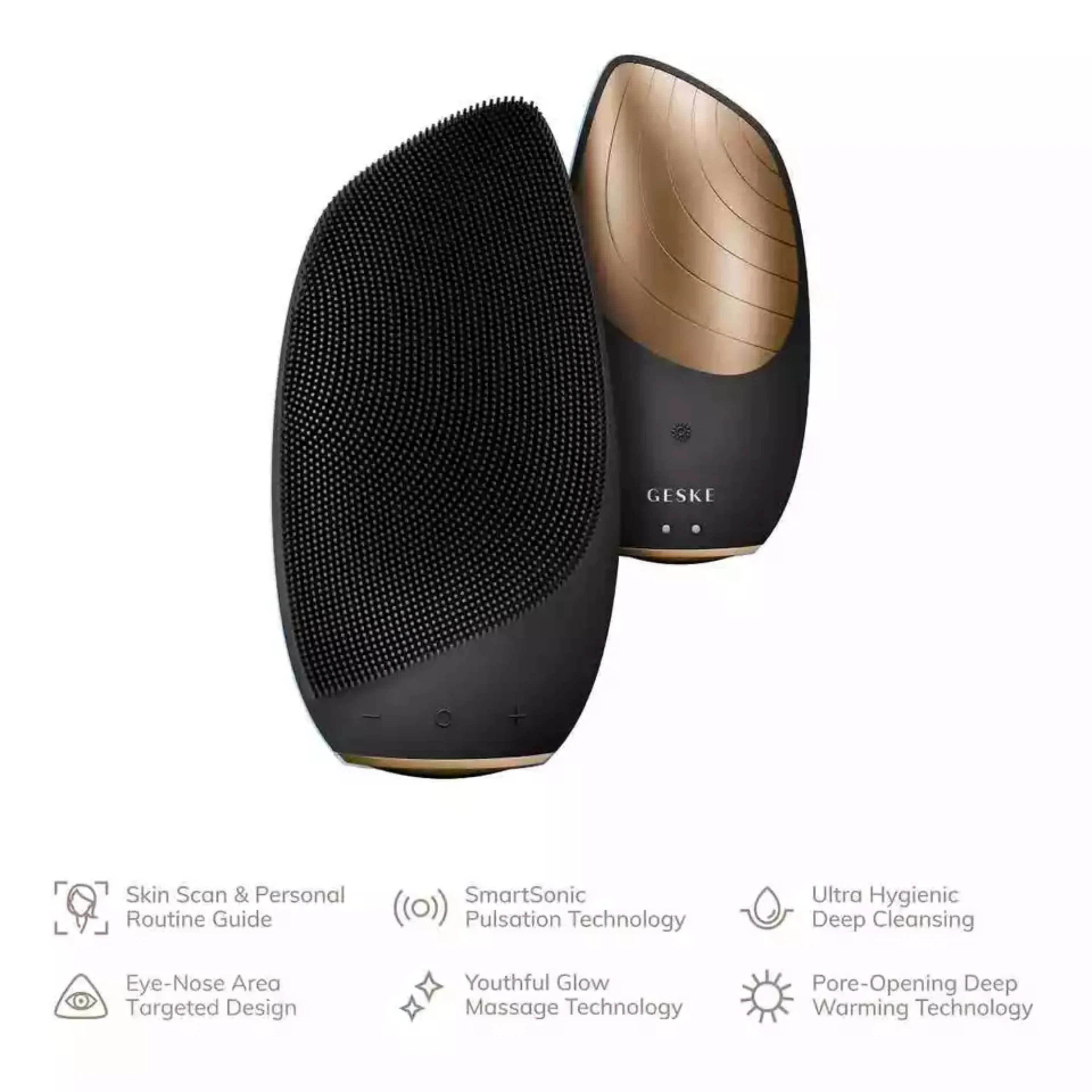 Geske Sonic Thermo 6 in 1 Facial Brush - Gray - Image 2