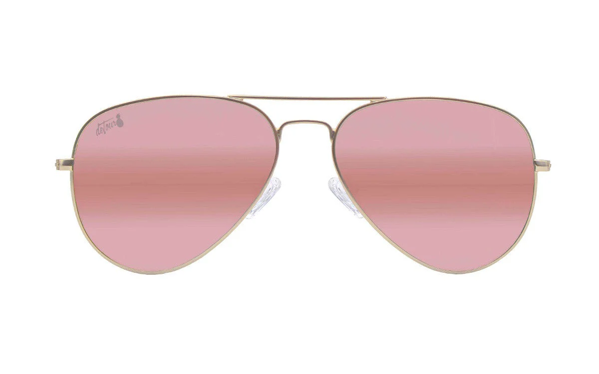 Gold - Pink Lens Polarized - Oasis