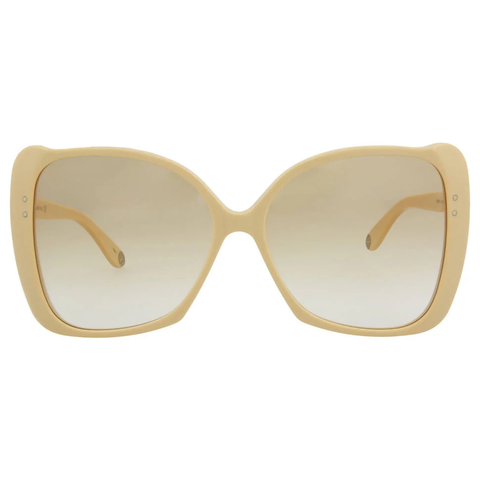 Gucci Core Square/Rectangle Beige Sunglasses
