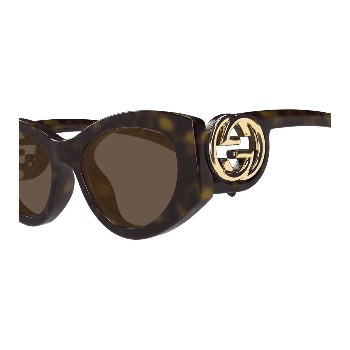 Gucci GG1691S 001 Women's Oval Solid Color Sunglasses - Image 3