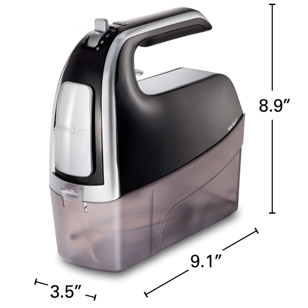 Hamilton Beach 6-Speed Hand Mixer with Pulse and Snap-On Case - Black - Image 7