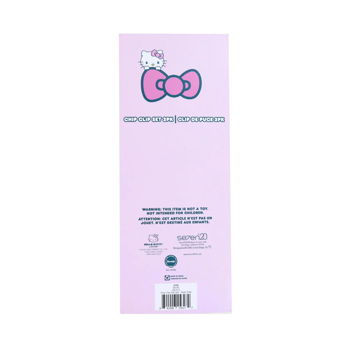 Hello Kitty with Watermelon Chip Clip Set (2 Piece) - Image 2