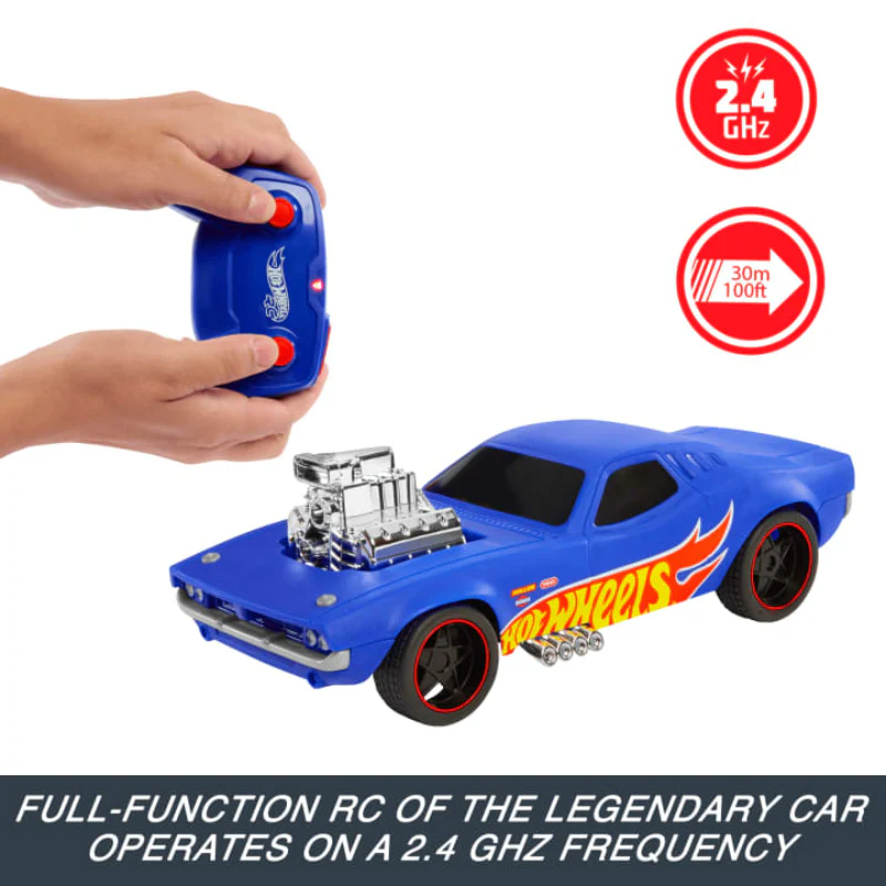 Hot Wheels 1:16 Scale RC Rodger Dodger Toy Car - Blue - Image 2