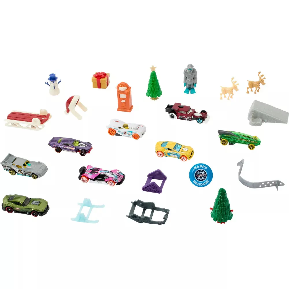 Hot Wheels Advent Calendar with 16 Accessories - Image 3