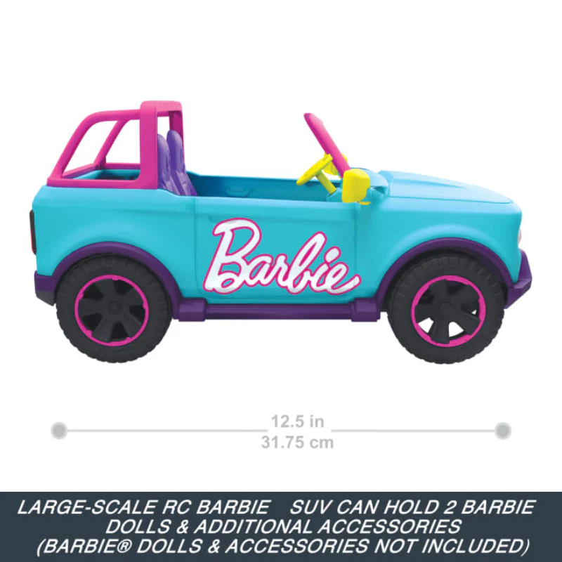 Hot Wheels Barbie RC Suv & Toy Truck with Sticker - Image 2