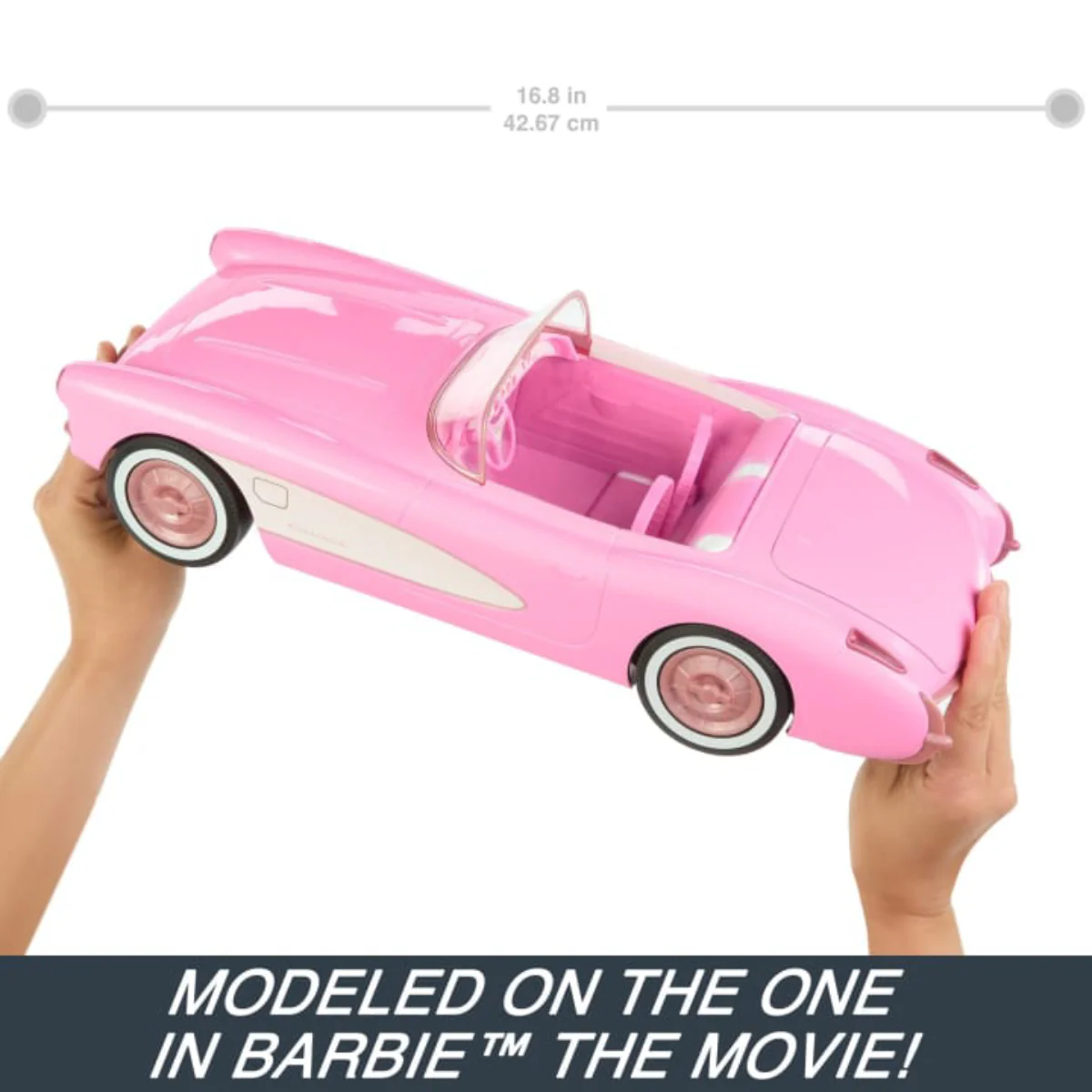 Hot Wheels Barbie The Movie Corvette with Remote Control - Pink - Image 2