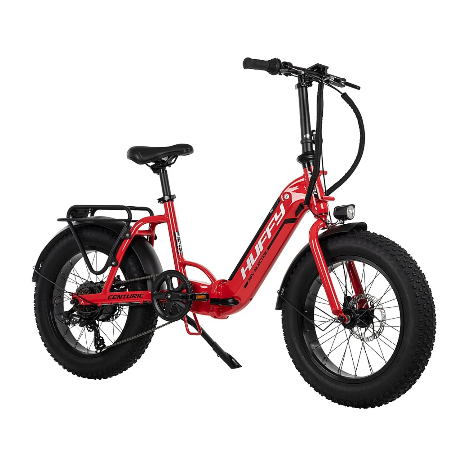 Huffy 20" Centuric Folding E-bike - Black/Red - Image 2